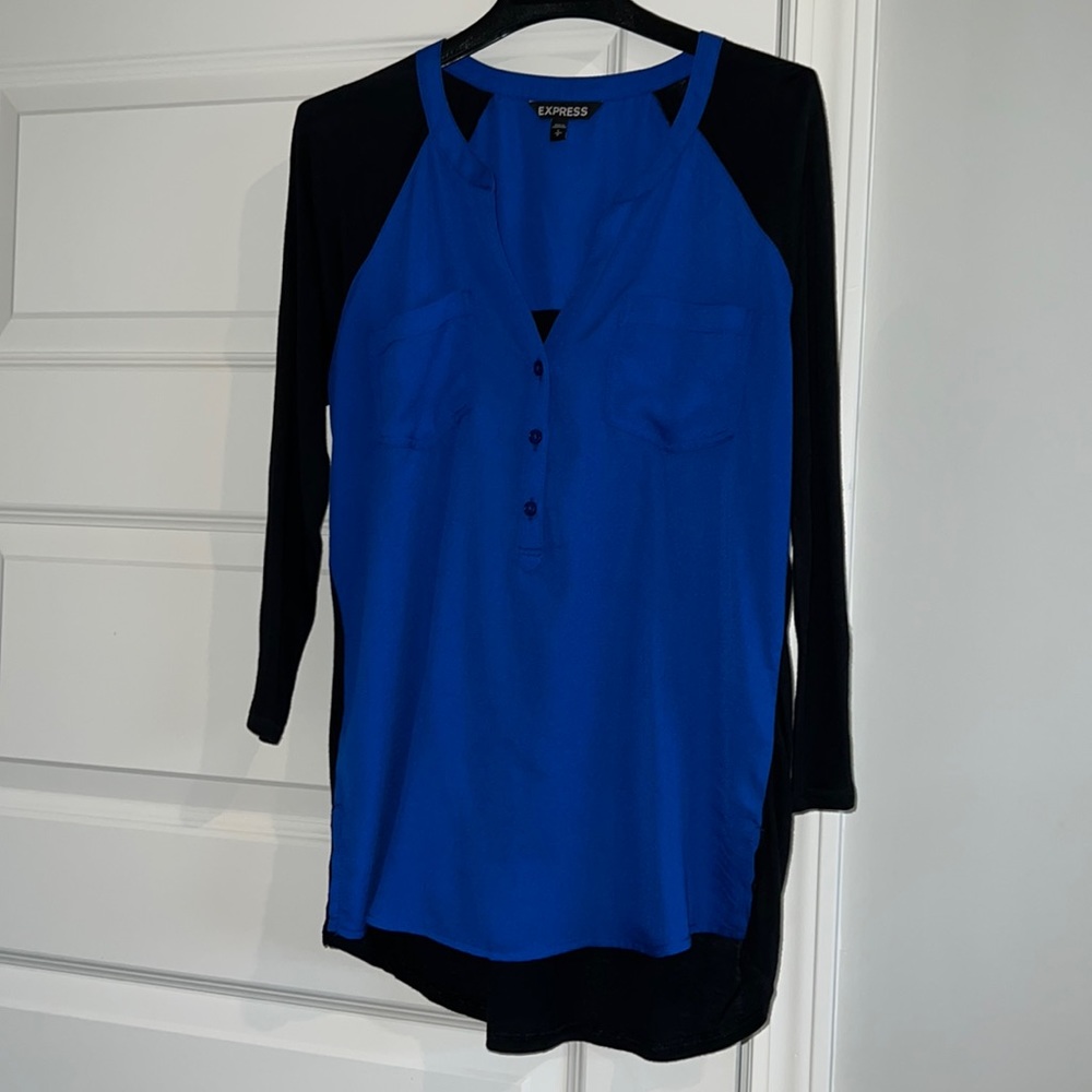 Blue black shirt